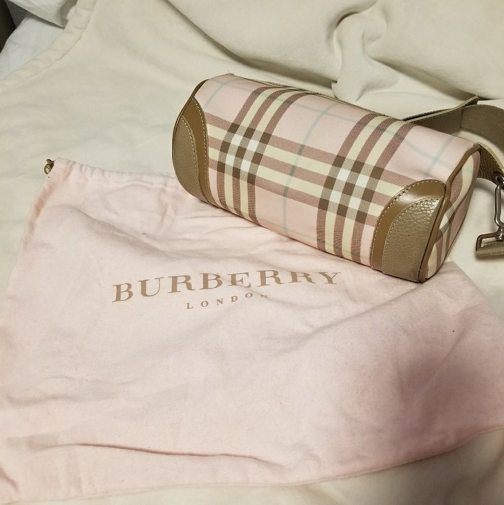Burberry Pink Nova Check Barrel Bag
